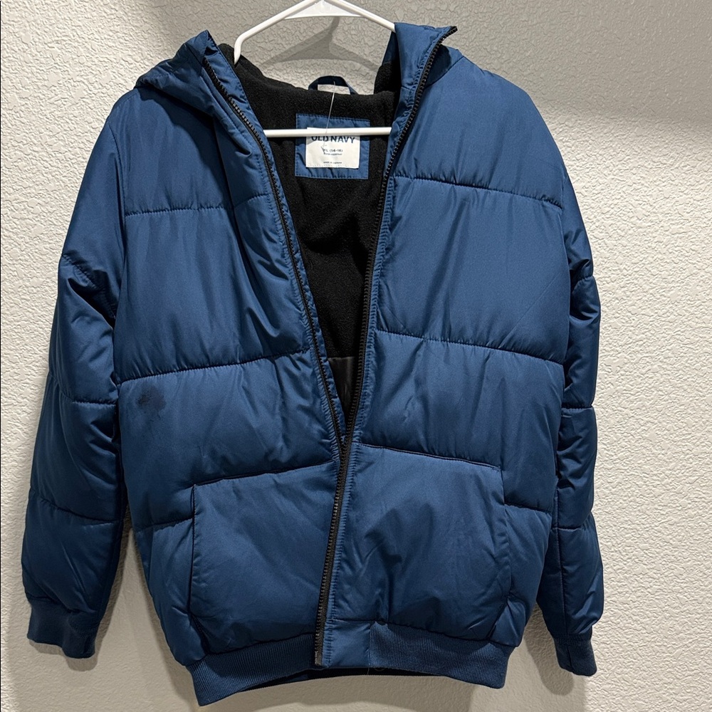 Blue Puffer Jacket - Water Resistant